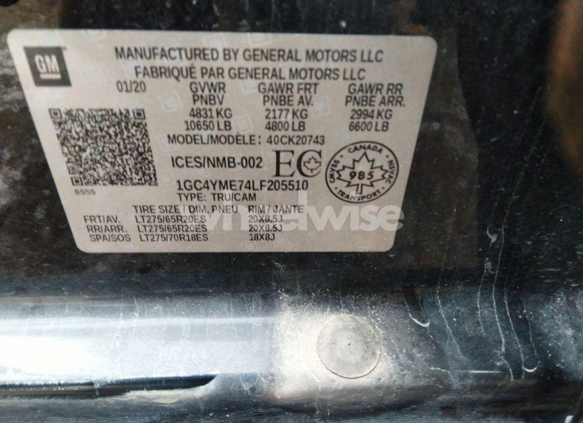 Photo 8 of 2020 Chevrolet Silverado 2500HD 4WD LONG BED CUSTOM/4WD STANDARD BED CUSTOM (VIN 1GC4YME74LF205510)