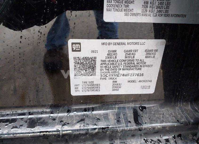 Photo 8 of 2021 Chevrolet Silverado 2500HD 4WD STANDARD BED CUSTOM (VIN 1GC4YME74MF277616)