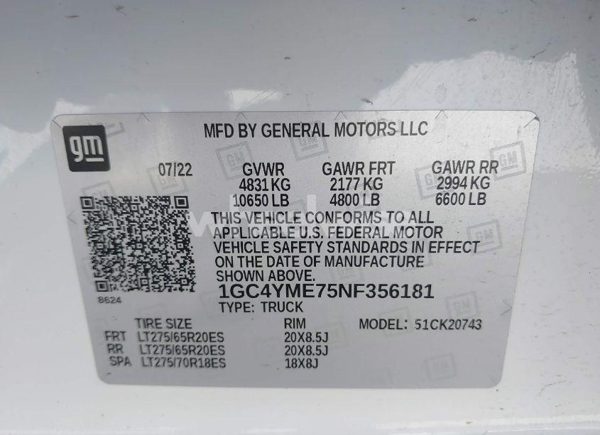 Photo 8 of 2022 Chevrolet Silverado 2500HD 4WD STANDARD BED CUSTOM (VIN 1GC4YME75NF356181)