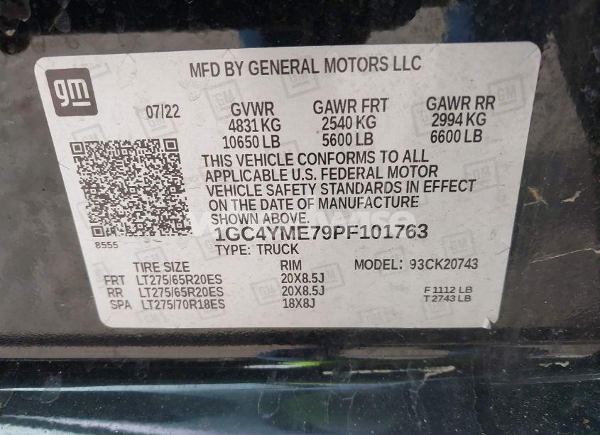 Photo 8 of 2023 Chevrolet Silverado 2500HD 4WD STANDARD BED CUSTOM (VIN 1GC4YME79PF101763)