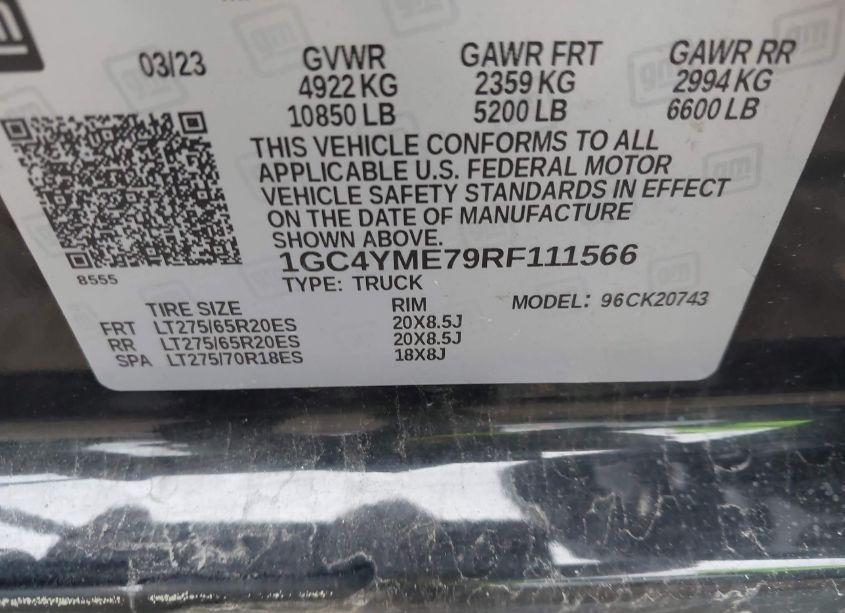 Photo 8 of 2024 Chevrolet Silverado 2500HD 4WD STANDARD BED CUSTOM (VIN 1GC4YME79RF111566)