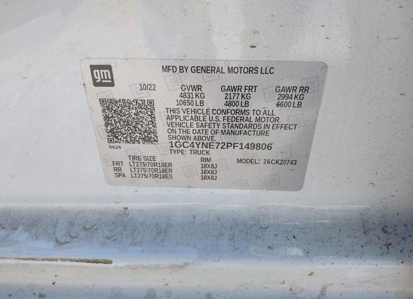 Photo 9 of 2023 Chevrolet Silverado 2500HD (VIN 1GC4YNE72PF149806)