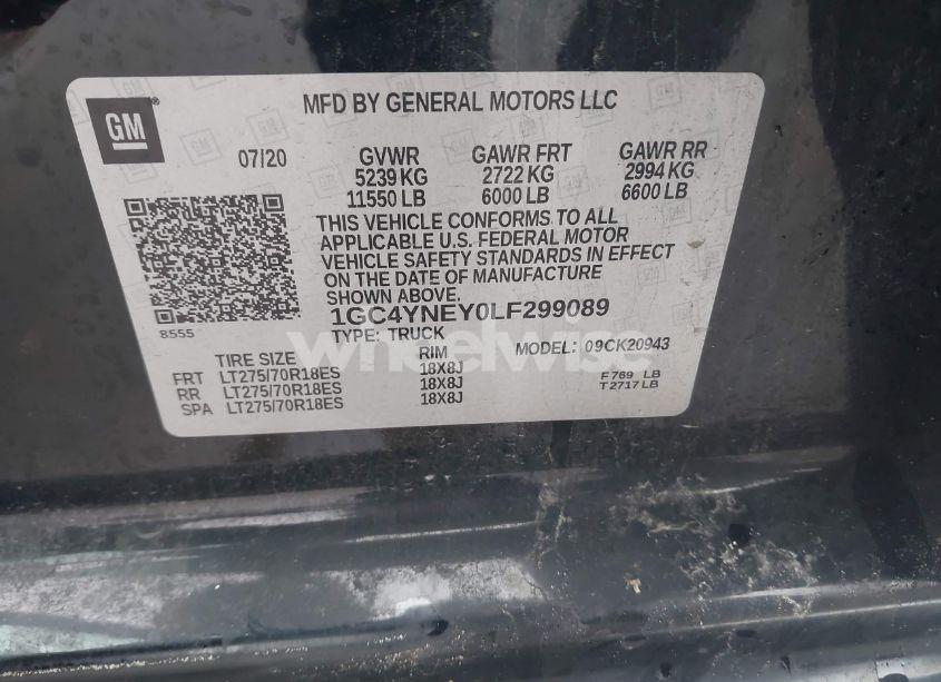 Photo 9 of 2020 Chevrolet Silverado 2500HD 4WD LONG BED LT (VIN 1GC4YNEY0LF299089)