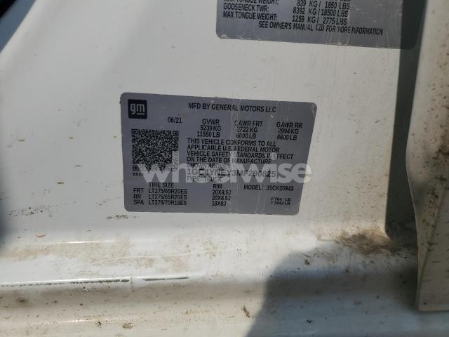 Photo 12 of 2021 CHEVROLET SILVERADO K2500 HEAVY DUTY LT (VIN 1GC4YNEY3MF290825)