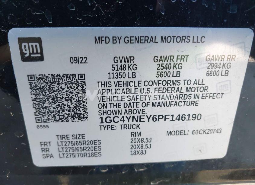 Photo 9 of 2023 Chevrolet Silverado 2500HD 4WD STANDARD BED LT (VIN 1GC4YNEY6PF146190)