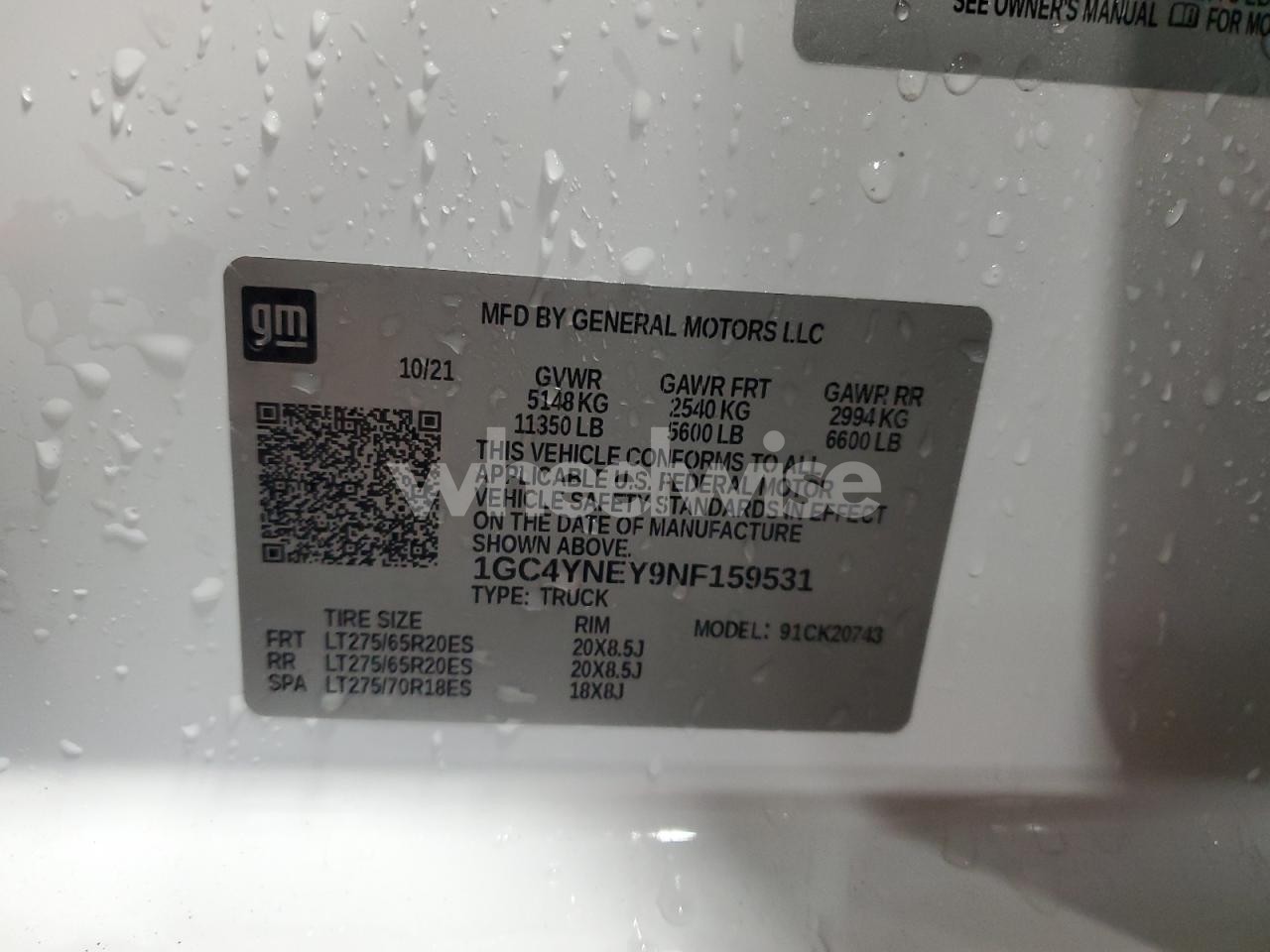 Photo 12 of 2022 CHEVROLET SILVERADO K2500 HEAVY DUTY LT N/A (VIN 1GC4YNEY9NF159531)