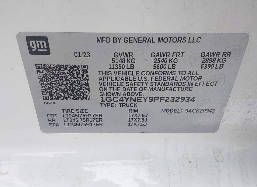 Photo 8 of 2023 Chevrolet Silverado 2500HD 4WD LONG BED LT (VIN 1GC4YNEY9PF232934)