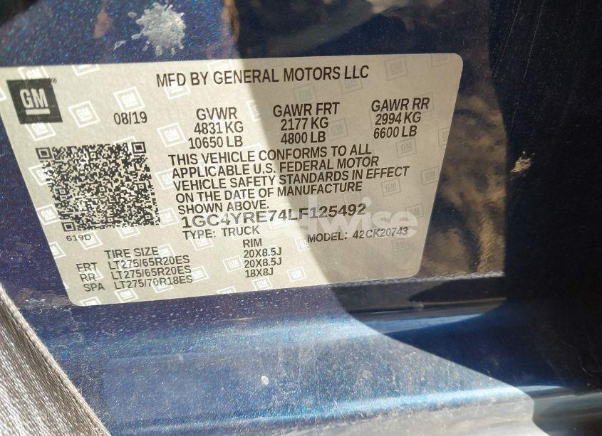 Photo 9 of 2020 Chevrolet Silverado 2500HD 4WD STANDARD BED HIGH COUNTRY (VIN 1GC4YRE74LF125492)