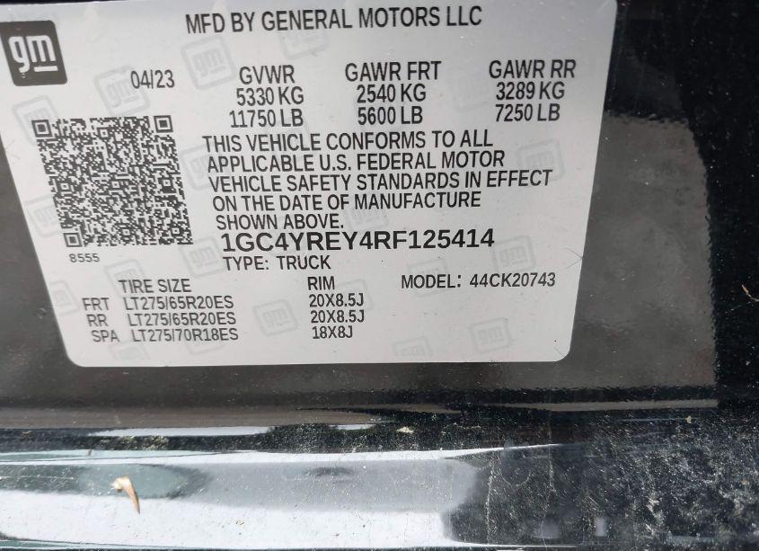 Photo 8 of 2024 Chevrolet Silverado 2500HD HIGH COUNTRY (VIN 1GC4YREY4RF125414)