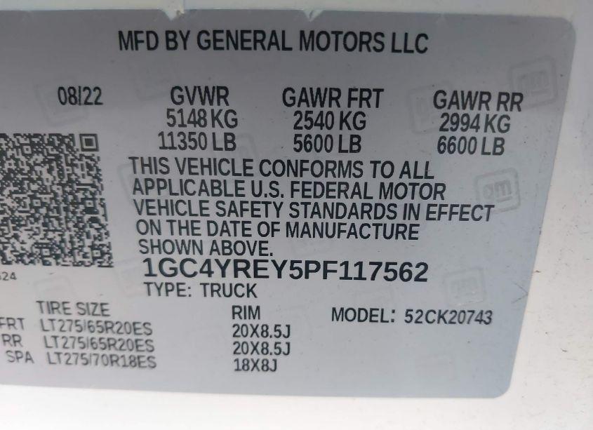 Photo 8 of 2023 Chevrolet Silverado 2500HD 4WD STANDARD BED HIGH COUNTRY (VIN 1GC4YREY5PF117562)