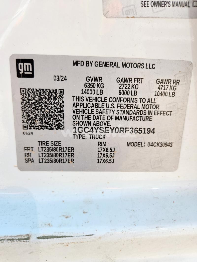 Photo 5 of 2024 CHEVROLET SILVERADO K3500 (VIN 1GC4YSEY0RF365194)