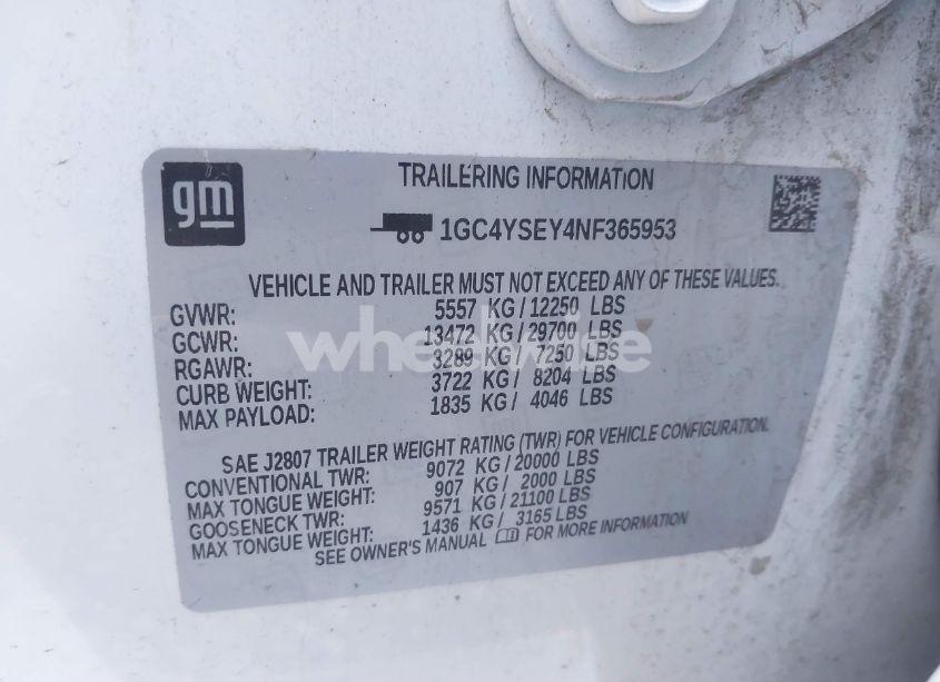 Photo 9 of 2022 Chevrolet Silverado 3500HD 4WD LONG BED WT (VIN 1GC4YSEY4NF365953)