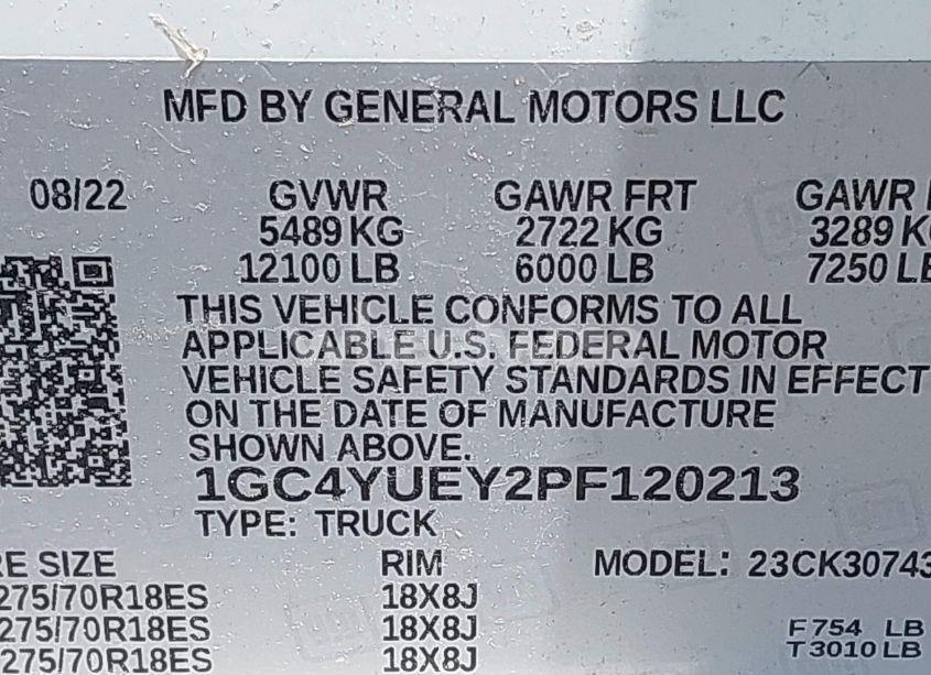 Photo 8 of 2023 Chevrolet Silverado 3500HD 4WD STANDARD BED LTZ (VIN 1GC4YUEY2PF120213)