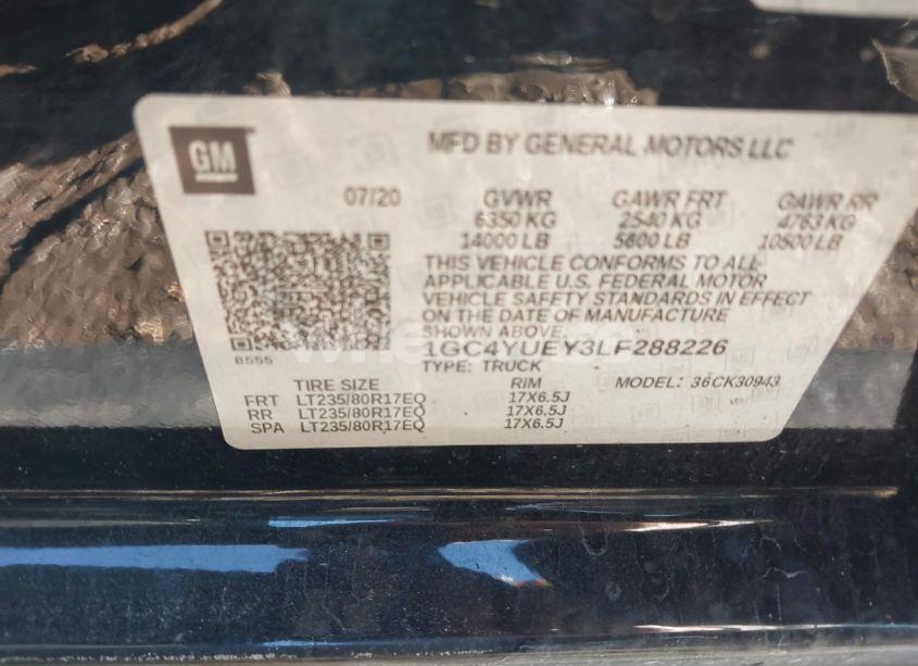 Photo 9 of 2020 Chevrolet Silverado 3500HD 4WD LONG BED LTZ (VIN 1GC4YUEY3LF288226)