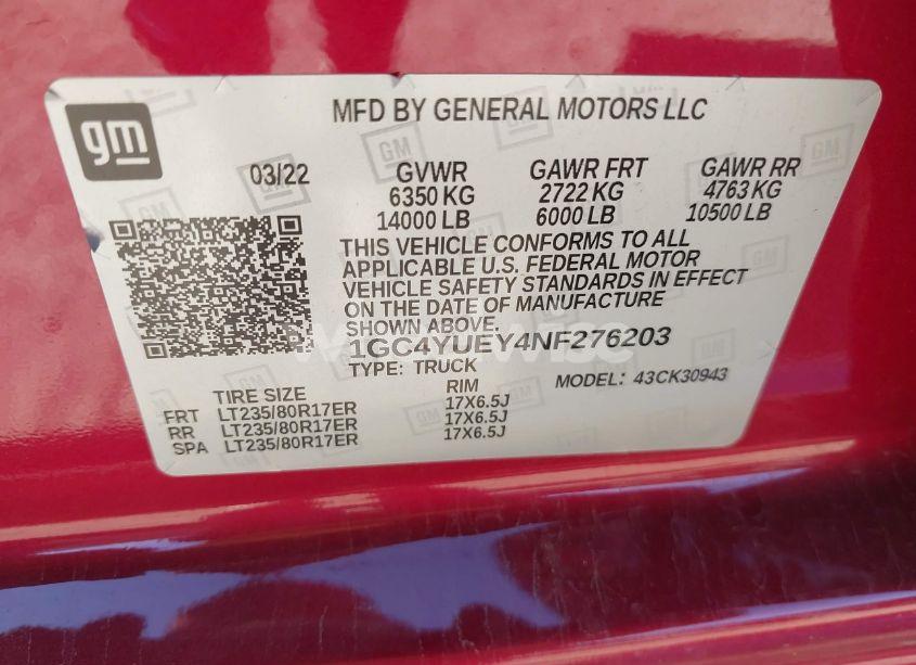 Photo 8 of 2022 Chevrolet Silverado 3500HD 4WD LONG BED LTZ (VIN 1GC4YUEY4NF276203)