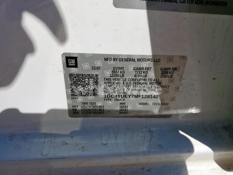 Photo 12 of 2021 CHEVROLET SILVERADO K3500 LTZ (VIN 1GC4YUEY7MF128142)