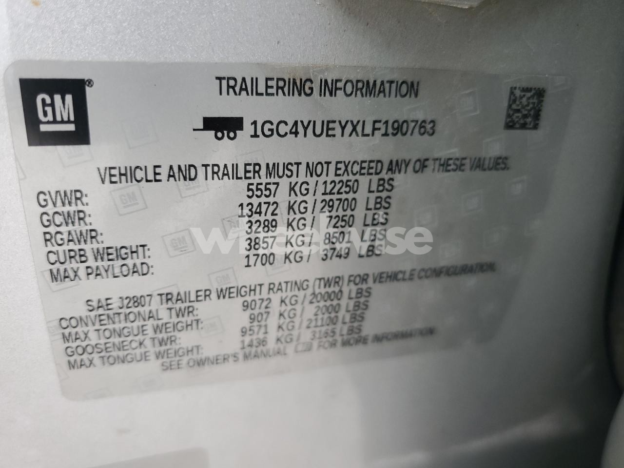 Photo 13 of 2020 CHEVROLET SILVERADO K3500 LTZ (VIN 1GC4YUEYXLF190763)