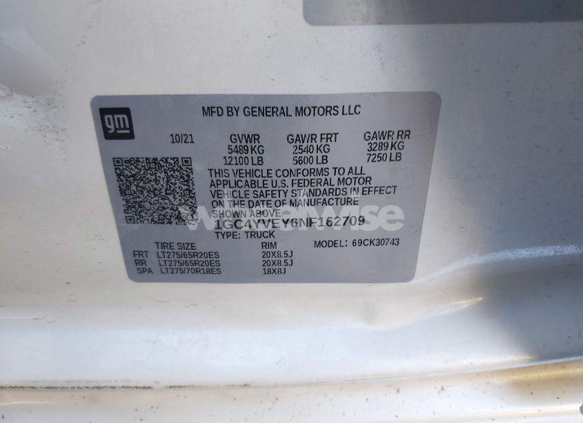 Photo 9 of 2022 Chevrolet Silverado 3500HD 4WD STANDARD BED HIGH COUNTRY (VIN 1GC4YVEY6NF162709)