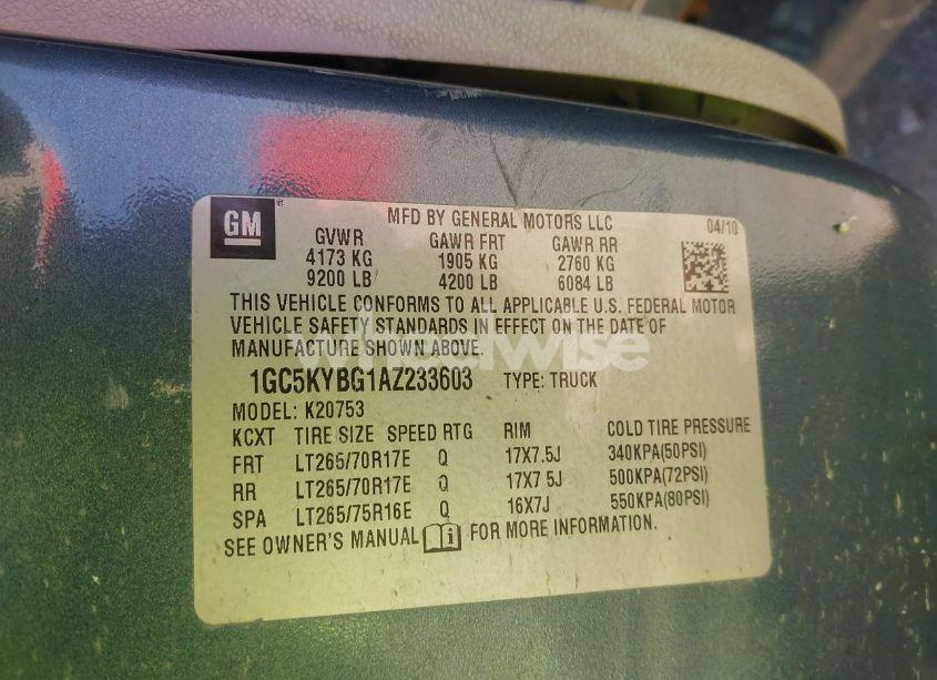 Photo 9 of 2010 Chevrolet Silverado 2500HD LTZ (VIN 1GC5KYBG1AZ233603)