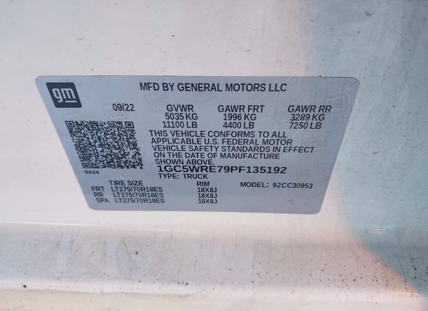 Photo 8 of 2023 Chevrolet Silverado 3500HD 2WD LONG BED WT (VIN 1GC5WRE79PF135192)