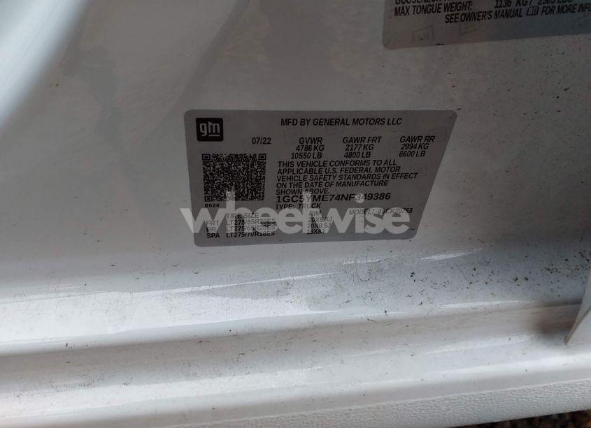 Photo 8 of 2022 Chevrolet Silverado 2500HD 4WD DOUBLE CAB STANDARD BED CUSTOM (VIN 1GC5YME74NF349386)