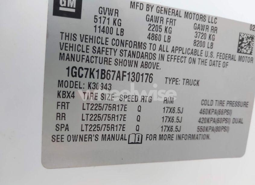 Photo 8 of 2010 Chevrolet Silverado 3500HD LTZ (VIN 1GC7K1B67AF130176)