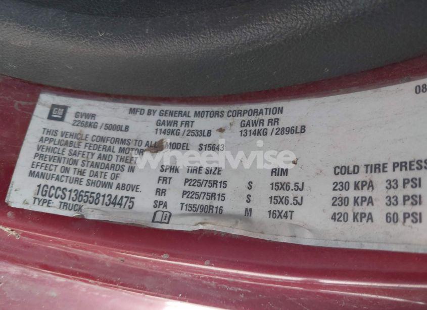 Photo 9 of 2005 Chevrolet Colorado LS (VIN 1GCCS136558134475)