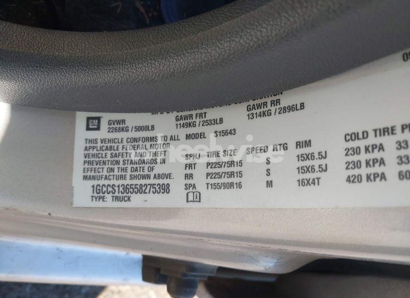 Photo 9 of 2005 Chevrolet Colorado LS (VIN 1GCCS136558275398)