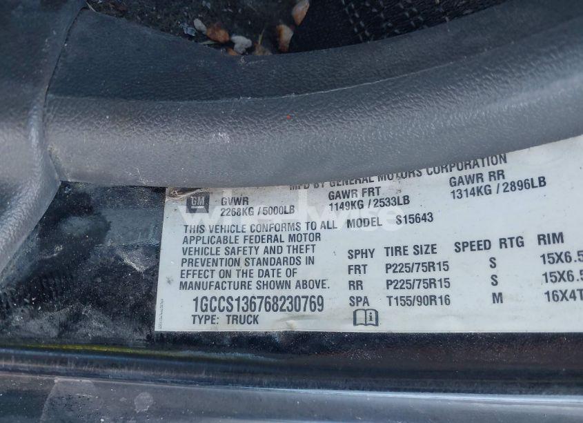 Photo 9 of 2006 Chevrolet Colorado LT (VIN 1GCCS136768230769)