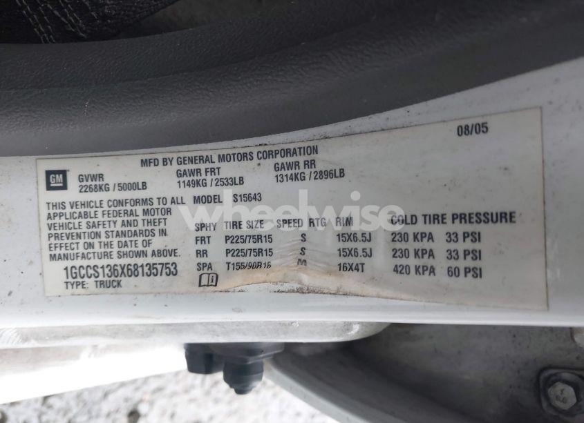 Photo 9 of 2006 Chevrolet Colorado LT (VIN 1GCCS136X68135753)