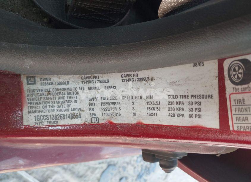 Photo 9 of 2006 Chevrolet Colorado LT (VIN 1GCCS138268146554)