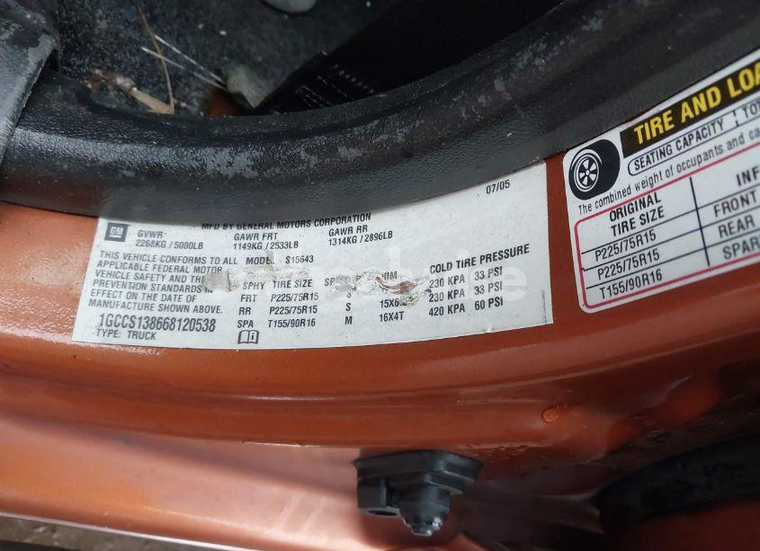 Photo 9 of 2006 Chevrolet Colorado LT (VIN 1GCCS138668120538)