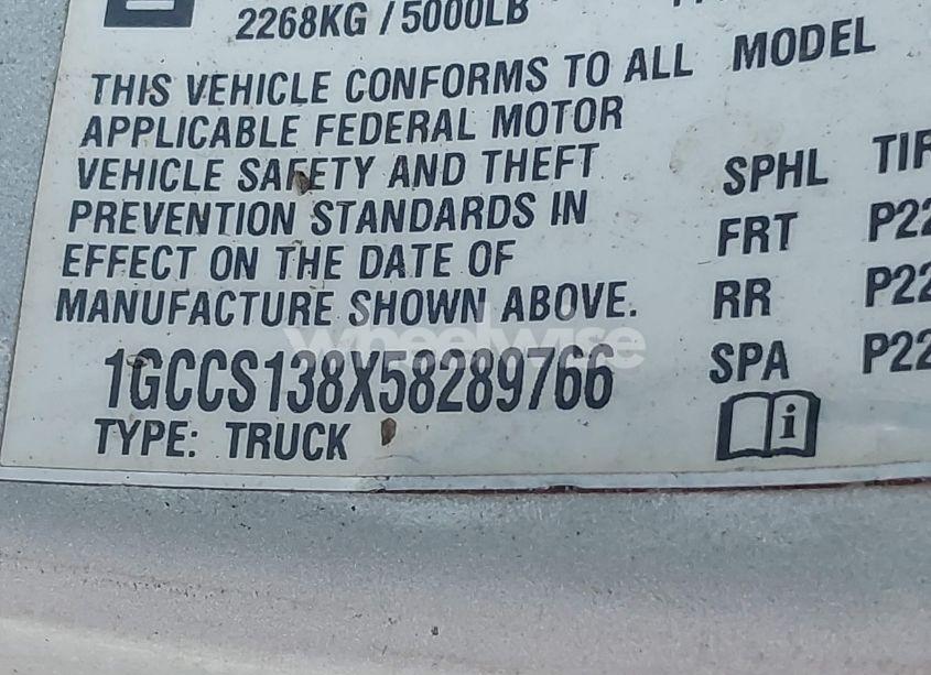 Photo 9 of 2005 Chevrolet Colorado LS (VIN 1GCCS138X58289766)