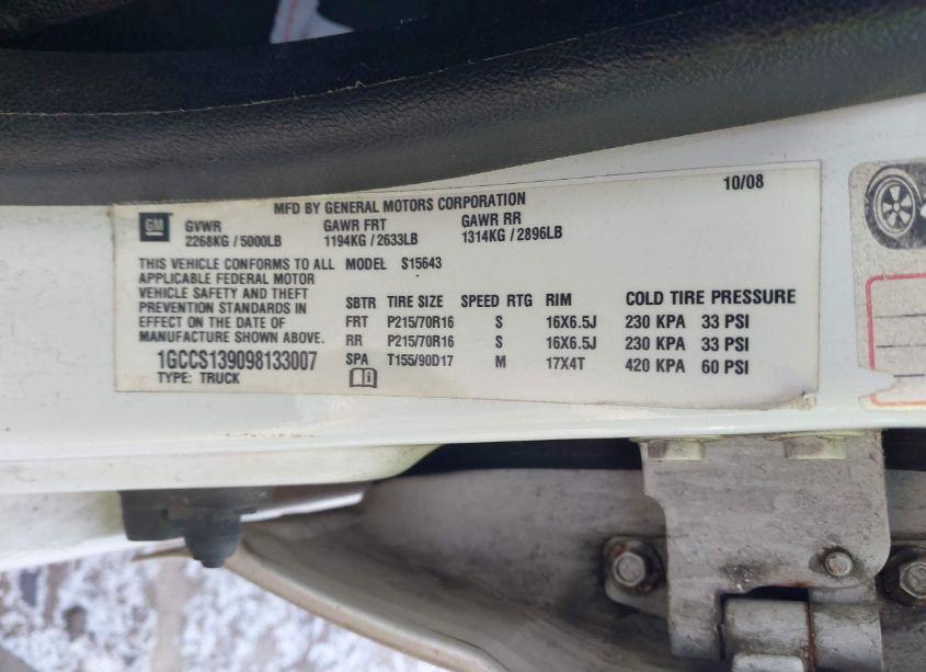 Photo 9 of 2009 Chevrolet Colorado LT (VIN 1GCCS139098133007)