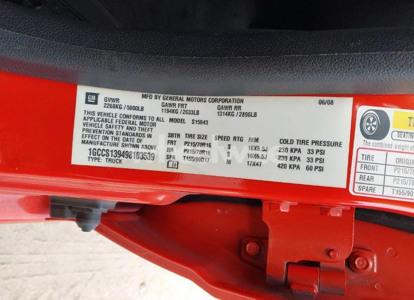 Photo 9 of 2009 Chevrolet Colorado LT (VIN 1GCCS139498103539)