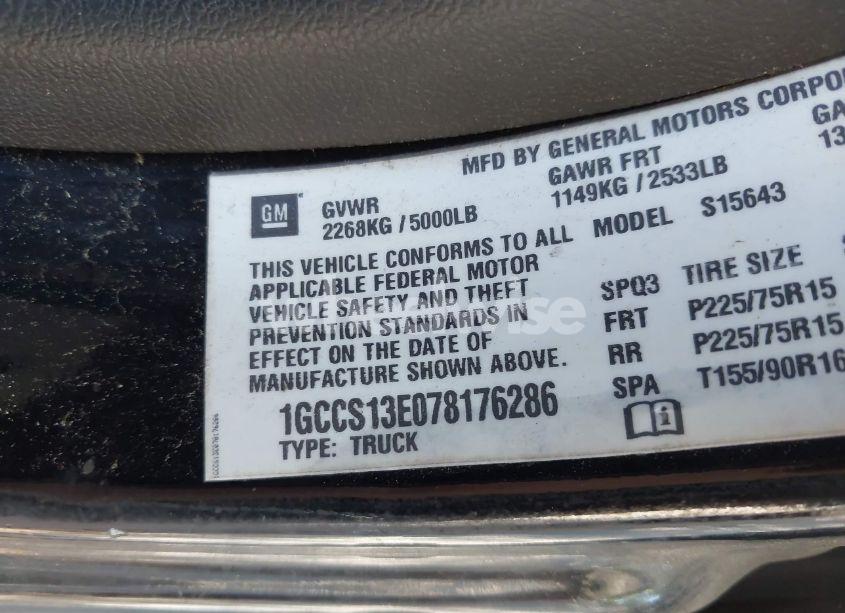 Photo 9 of 2007 Chevrolet Colorado LT (VIN 1GCCS13E078176286)