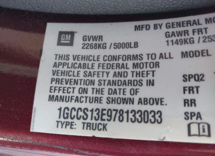 Photo 9 of 2007 Chevrolet Colorado LT (VIN 1GCCS13E978133033)