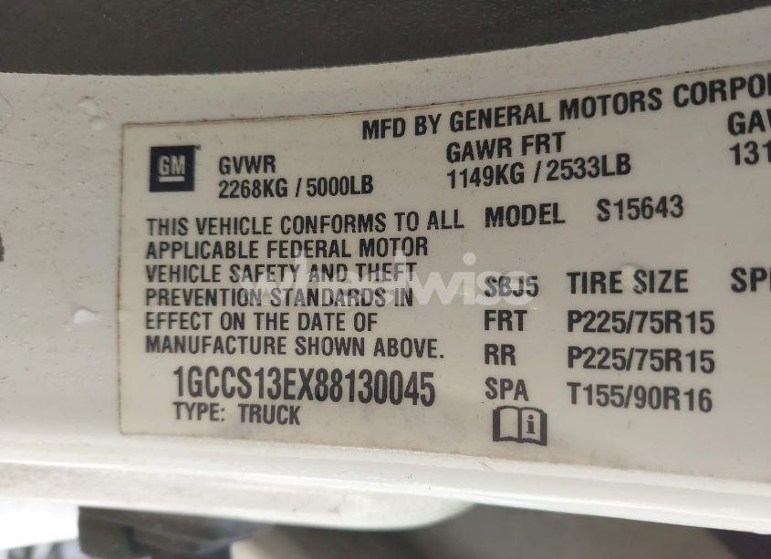 Photo 9 of 2008 Chevrolet Colorado LT (VIN 1GCCS13EX88130045)