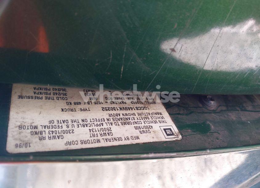 Photo 9 of 1997 Chevrolet S-10 LS FLEETSIDE (VIN 1GCCS1449VK130252)