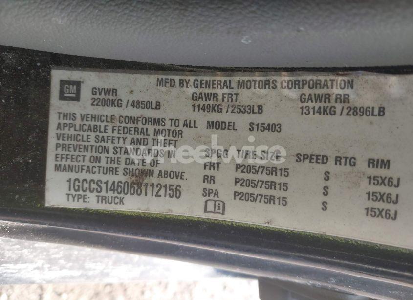 Photo 9 of 2006 Chevrolet Colorado WORK TRUCK (VIN 1GCCS146068112156)