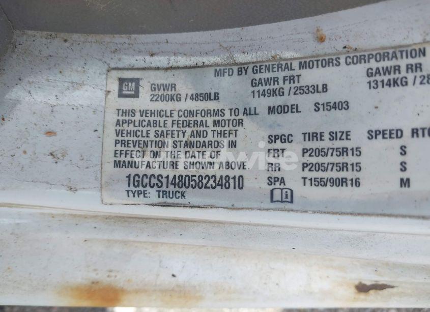 Photo 9 of 2005 Chevrolet Colorado (VIN 1GCCS148058234810)