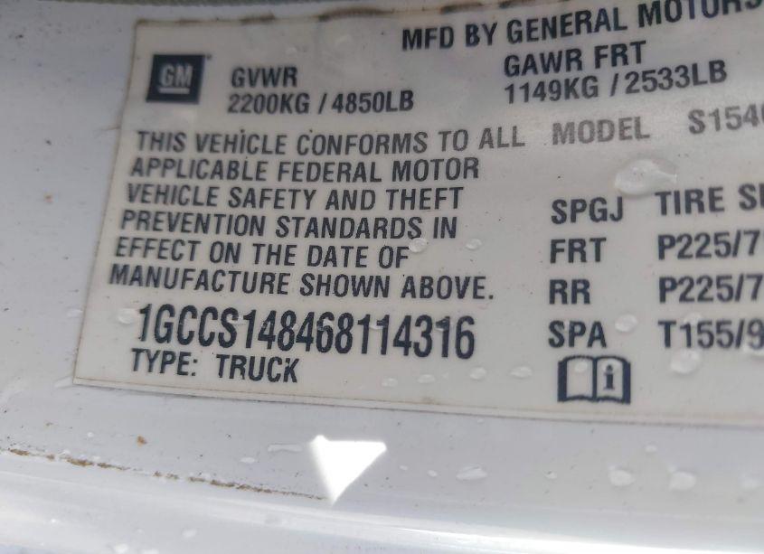 Photo 9 of 2006 Chevrolet Colorado LS (VIN 1GCCS148468114316)