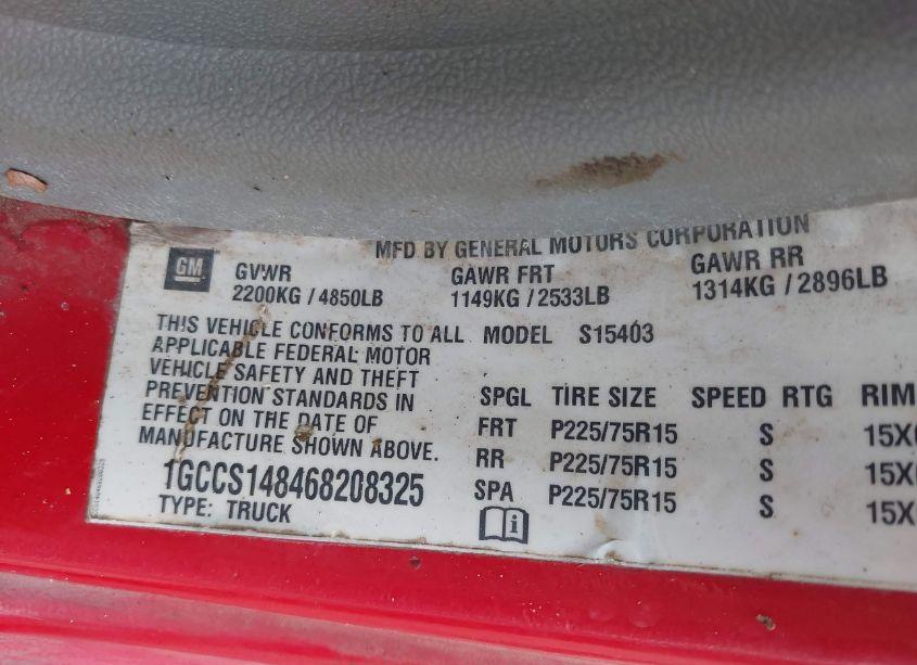 Photo 9 of 2006 Chevrolet Colorado LS (VIN 1GCCS148468208325)