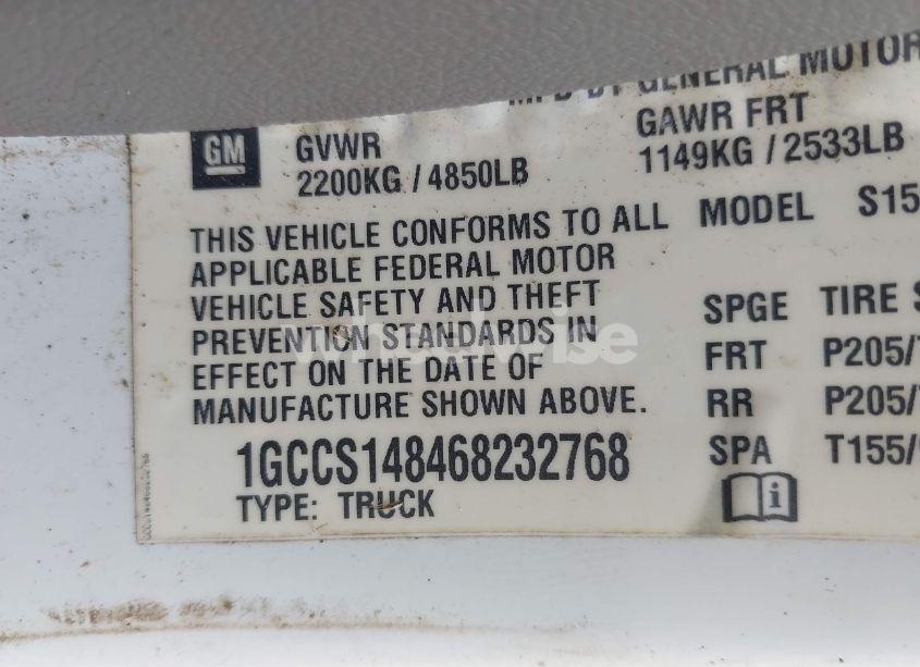 Photo 9 of 2006 Chevrolet Colorado WORK TRUCK (VIN 1GCCS148468232768)