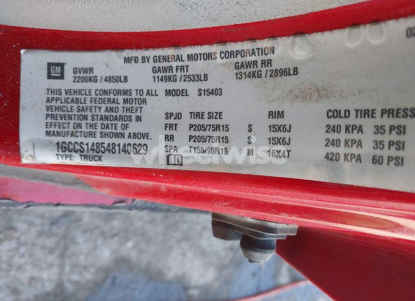 Photo 9 of 2004 Chevrolet Colorado N/A (VIN 1GCCS148548140629)