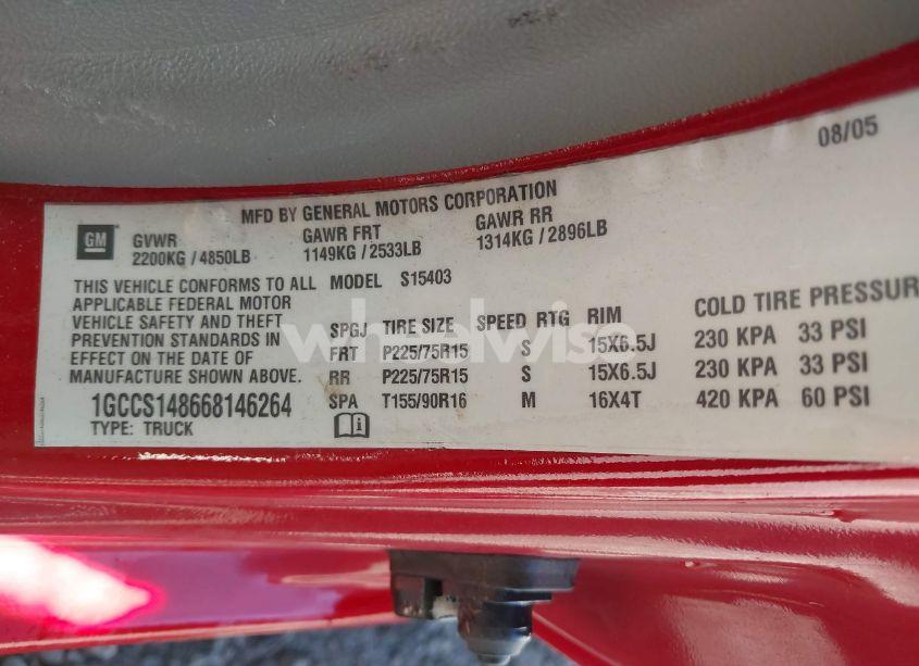 Photo 9 of 2006 Chevrolet Colorado LS (VIN 1GCCS148668146264)