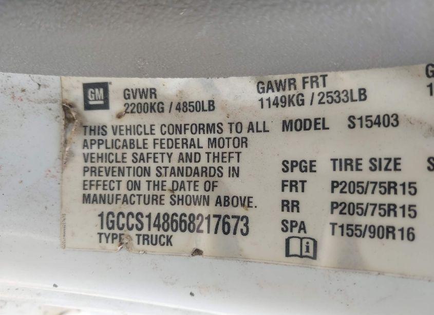 Photo 9 of 2006 Chevrolet Colorado WORK TRUCK (VIN 1GCCS148668217673)