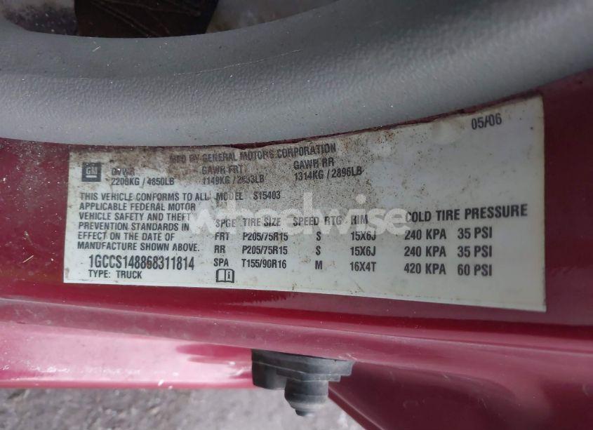 Photo 9 of 2006 Chevrolet Colorado LS (VIN 1GCCS148868311814)