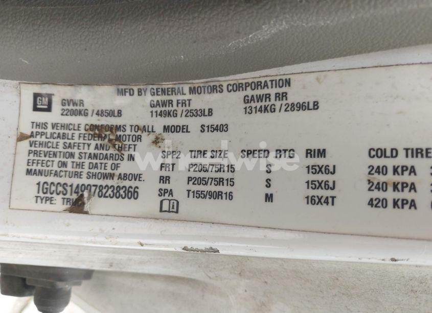 Photo 9 of 2007 Chevrolet Colorado LS (VIN 1GCCS149078238366)