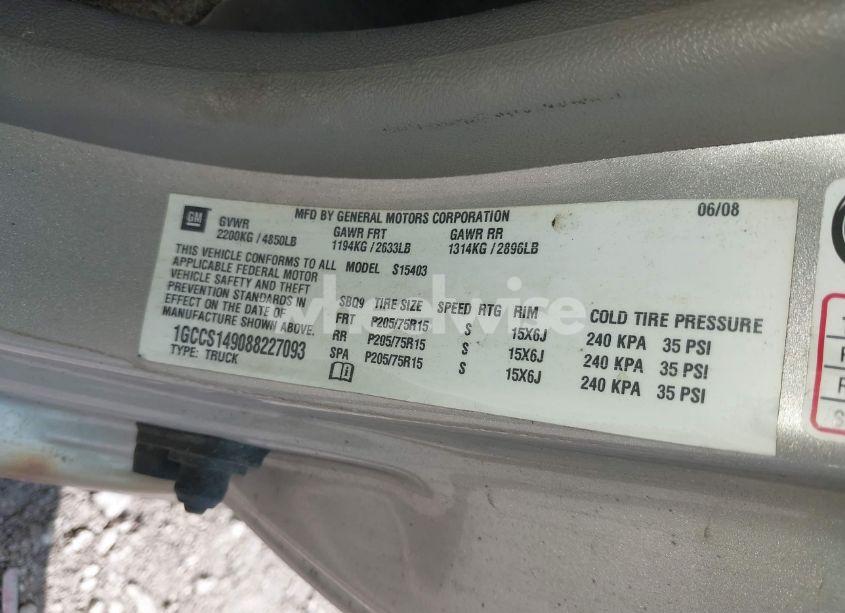 Photo 9 of 2008 Chevrolet Colorado WORK TRUCK (VIN 1GCCS149088227093)